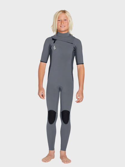 Volcom 2mm Chest Zip Short Sleeve Full Suit - Boys