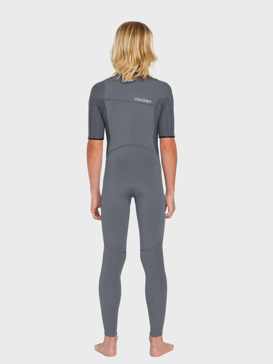 Volcom 2mm Chest Zip Short Sleeve Full Suit - Boys