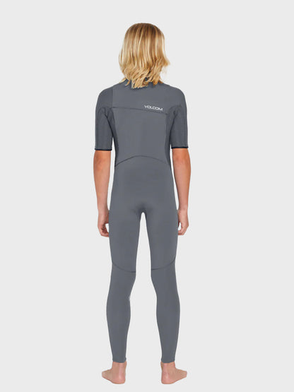 Volcom 2mm Chest Zip Short Sleeve Full Suit - Boys