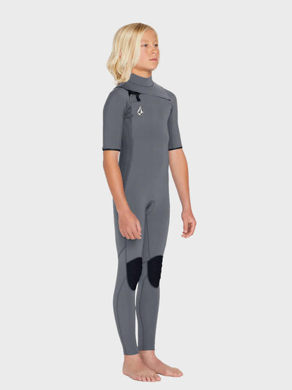 Volcom 2mm Chest Zip Short Sleeve Full Suit - Boys