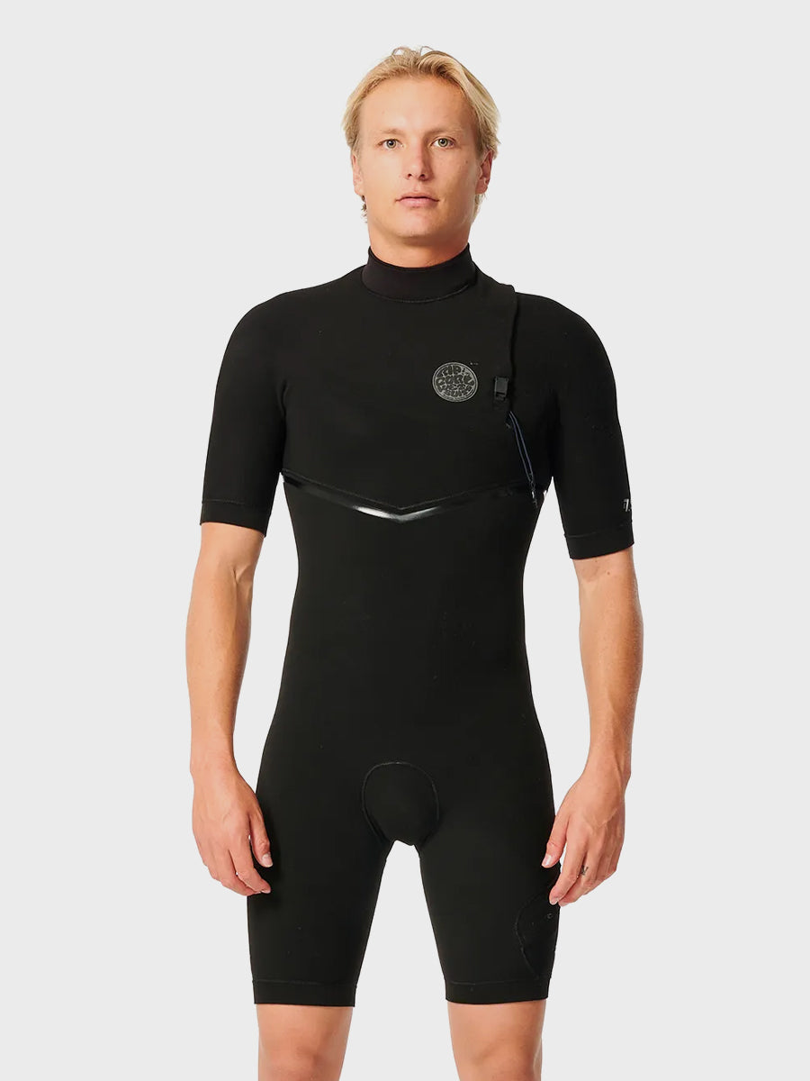 Rip Curl E Bomb 2/2mm E7 Zip Free Short Sleeve Spring