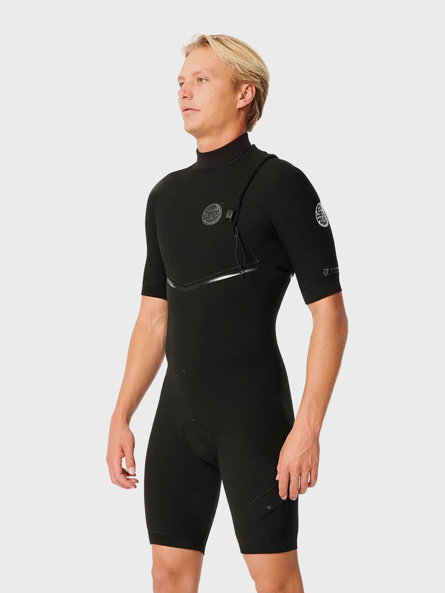 Rip Curl E Bomb 2/2mm E7 Zip Free Short Sleeve Spring