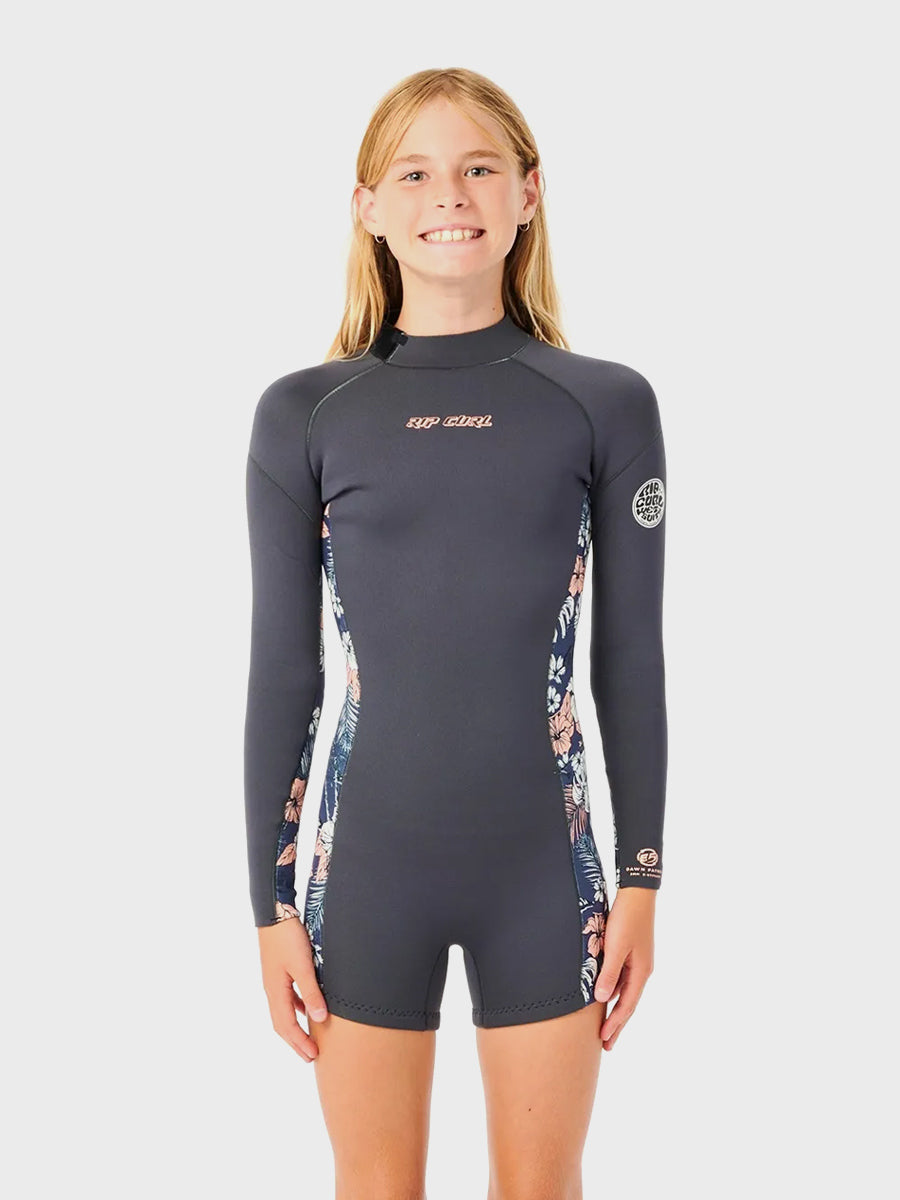 Rip Curl Girls Dawn Patrol 2mm Back Zip Long Sleeve Spring Suit