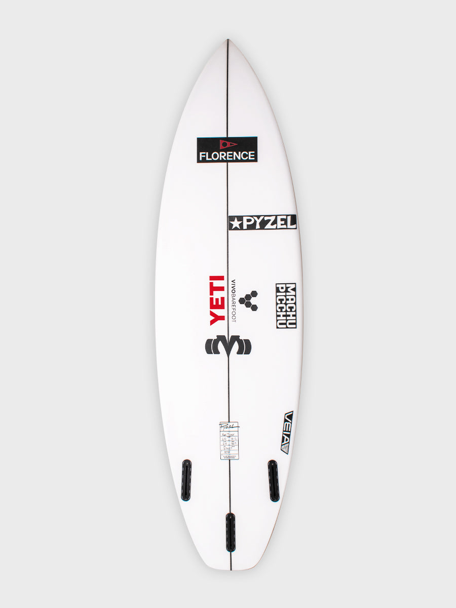  John John Florence Athlete Board With Tail Pad & Signed Jersey - Pyzel Futures