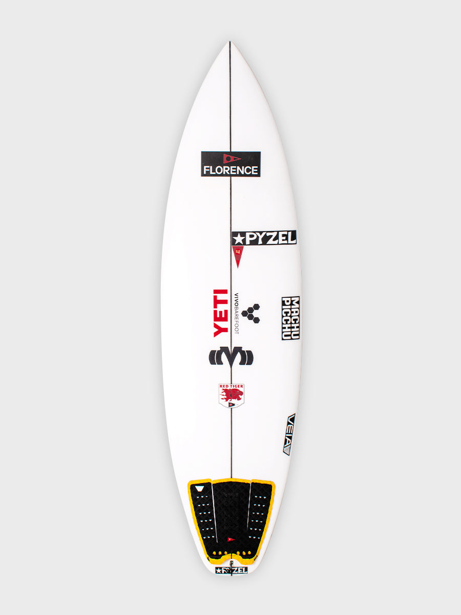  John John Florence Athlete Board With Tail Pad & Signed Jersey - Pyzel Futures
