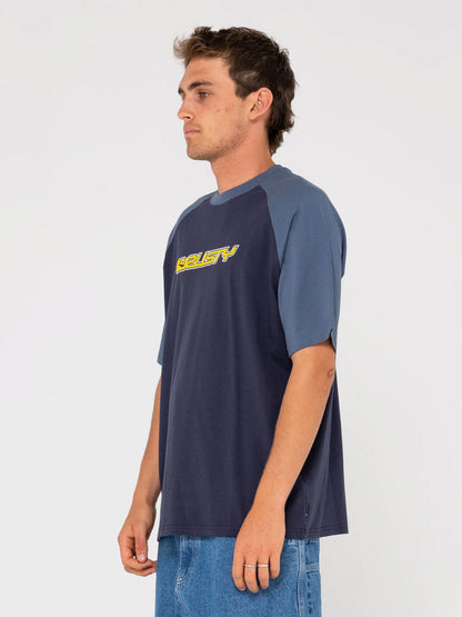 Rusty Swagland Raglan Short Sleeve Tee