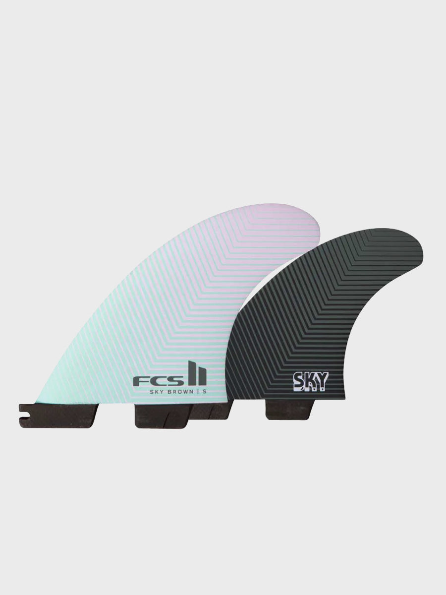  FCS II Sky Brown PC Tri Fins