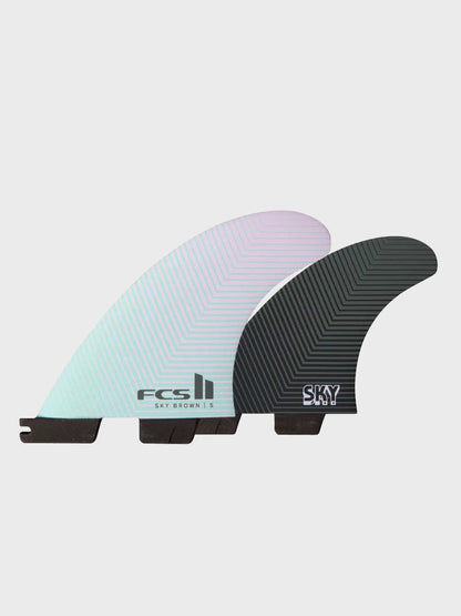 FCS II Sky Brown PC Tri Fins